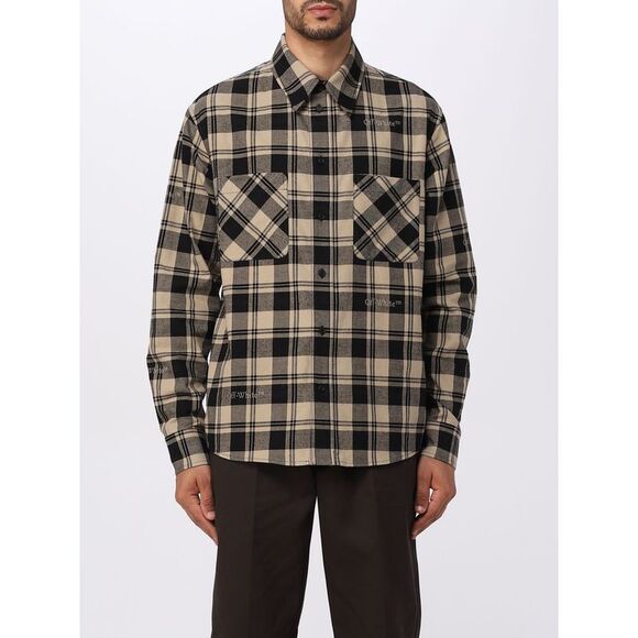 Off-White Shirt Men Beige